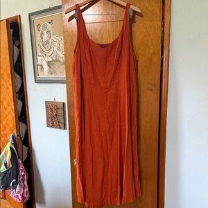 Old Navy Rust Orange Midi Sundress